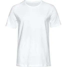 H.I.S. T-Shirt H.I.S, Herren, Gr. L, weiß, Jersey, Obermaterial: 95% Baumwolle, 5% Elasthan, unifarben, Basic, bequem, Rundhals, abgesteppte Kante, Shirts T-Shirt, mit Rundhalsausschnitt perfekt als Unterziehshirt