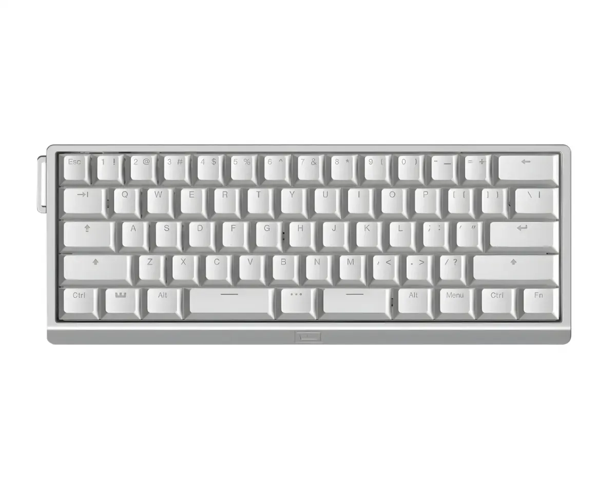 Wooting 60HE V2 Tastatur - ANSI Split Spacebar - Silver Aluminum
