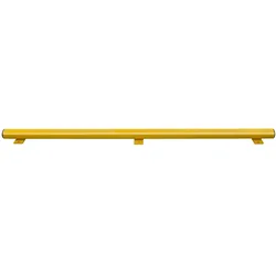 PROREGAL Unterfahrschutz Balken | Inkl. 3 Bodenplatten | HxBxØ 8,6x205x7,6cm | Kunststoffbeschichteter Stahl | Gelb