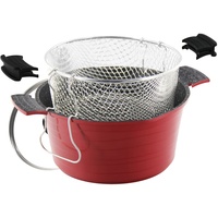 ROSSETTO Pommes Frites Topf 24 cm mit Frittierkorb, Aluguss