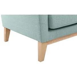 miliboo Eckcouch Polyester 3-Sitzer Lagunenblau