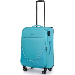 Stratic Reisekoffer  Strong Trolley 65 cm  erweiterbar  4 Rollen 69 l - Türkis