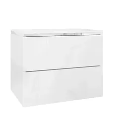 lookway Nachtschrank Aurora II 50 x 40 x 37 cm Weiß/Silber