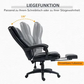 Vinsetto Bürostuhl Kunstleder Schwarz