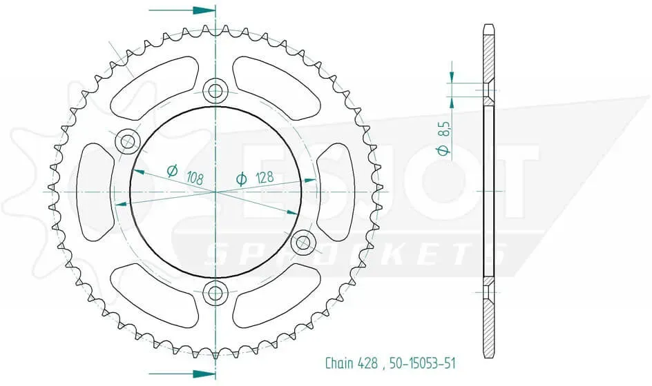 ESJOT Sprocket, 51 tanden