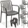 Tectake Alcudia Gartenstuhl 54,5 x 58 x 80,5 cm grau 6 St.