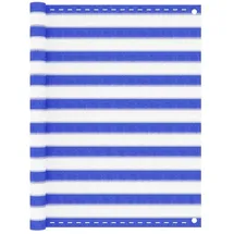 vidaXL Balkon-Sichtschutz Blau / Weiß 120 x 500 cm HDPE