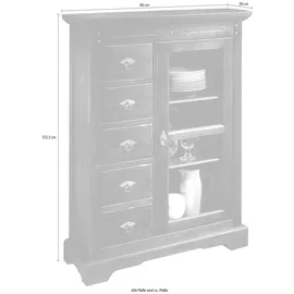 SIT Möbel Highboard 86 x 122,5 x 39 cm Braun