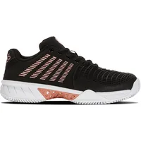 K-Swiss Express Light 3 HB Tennis Shoe, Black/Steel Gray/Rose Gold, 39