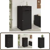 Vidaxl - Gartenschrank Schwarz 55x55x111 cm Poly Rattan - Outdoor-Schrank - Gartenschrank - Stauraum - Gartenorganisation - Rattan Gartenmöbel