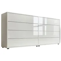 BMG Möbel Sideboard »Mailand Set 1« (Kommode Schubladenkommode Anrichte), mit weiß lackierten Hochglanzfronten und hochwertigen Push-to-Open Beschlägen