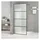 vidaXL Duschwand für Begehbare Dusche 90 x 195 cm ESG-Glas schwarz