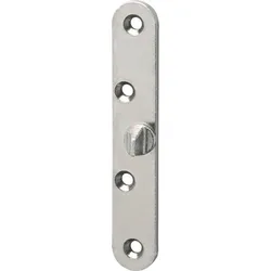 Türblattsicherung-Flügelteil, 120 x 20 x 4 mm rund, verzinkt silberfärbig, 1 Stück ; Zubehör Beschläge Einbruchschutz