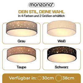 monzana Sternenhimmel 2-flammig rund 38 cm weiß