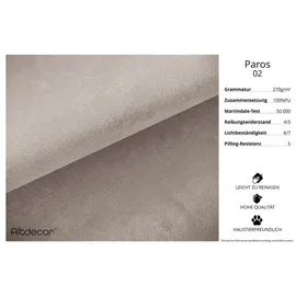 altdecor Ecksofa Ottomane Rechts IREA-L2-v3 - 328x171x79 cm Hellbraun