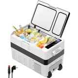 LLIVEKIT Kühlbox, 40 L Kompressorkühlbox, Mini Kühlschrank für Auto Steckdose, tragbare Gefrierbox 12/24 V, -20 °C bis 20 °C, für Auto Lkw Wohnmobil Boot Zuhause