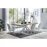 Home affaire Esstisch Tristan natur, mit echter Baumkante beige 240 cm x 77 cm x 100 cm