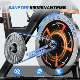 Merach Leises Magnetischer Heimtrainer, Fitnessbike für Zuhause mit Lcd, Tablet-Halter, 0–100 % Widerstand, bis 180 Kg