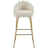 vente-unique Barhocker Altinam Polyester cremefarben 2er Set
