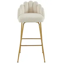 vente-unique Barhocker Altinam Polyester cremefarben 2er Set