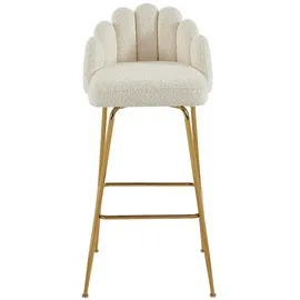 vente-unique Barhocker Altinam Polyester cremefarben 2er Set