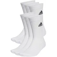 adidas Cushioned Sportswear Crew Socken 6er Pack White / Black 46-48