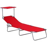 modfu Sonnenliege 187 x 58 x 36 cm Rot