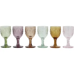 Chic Antique Saint-Émilion kleine farbige Likör Gläser mit Fuß 6er, H10,5/Ø 5 cm assortierte Farben