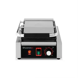 Professionelle Panini-Maschine Glatt – 1800 Watt – EquipementPro / Edelstahl-Kontaktgrill für perfekte Paninis