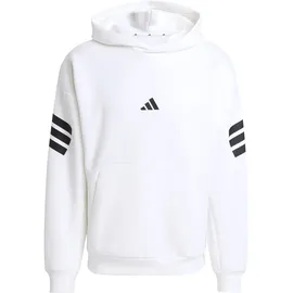 adidas Future Icons 3-Streifen Kapuzenpullover White L