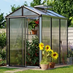 GFP Profi 161 x 235 cm Gewächshaus, Standardfarbe Aluminium Natur | Aktionsset - Profi 2 - (GFPV00145)