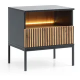 Feldmann-Wohnen Nachtschrank Sento 54 x 39 x 56 cm Schwarz