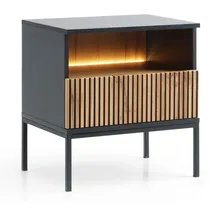 Feldmann-Wohnen Nachtschrank Sento 54 x 39 x 56 cm Schwarz