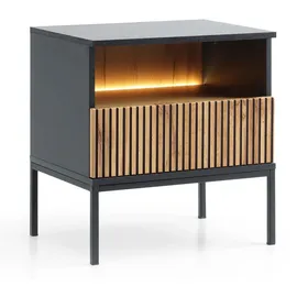 Feldmann-Wohnen Nachtschrank Sento 54 x 39 x 56 cm Schwarz