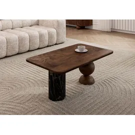 MASSIVMOEBEL24.DE Couchtisch Mango Dunkelbraun Holz 100 x 60 x 45 cm