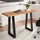 KADIMA DESIGN Schreibtisch Massivholz Schmal Industrial Platzsparend | Gr.: onesize