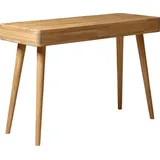 Schreibtisch HOME AFFAIRE "Scandi", beige (natur), B:110cm H:75cm T:43cm, Tische, aus Eichenholz, mit vielen Stauraummöglichkeiten, Breite 110 cm