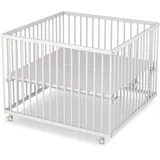 Laufgitter 100x100 cm - weiß - Laufstall für Babys - Premium Kollektion