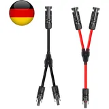 Solar Y Kabel 6Mm2, Y Stecker Solar Paar, Solarkabel Y Verteiler, PV Y Stecker M