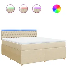 vidaXL Boxspringbett 180 x 200 cm Creme