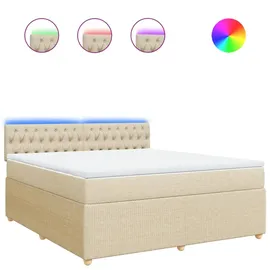 vidaXL Boxspringbett 180 x 200 cm Creme