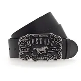 Mustang Koppelgürtel mit verzierter Schließe in Schwarz-95