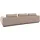 Musterring Ecksofa MUSTERRING "JustB PM200, Holzrahmen in schwarz, wahlw. Sitzvorzug, Breite 316cm", beige (sand), B:316cm H:78cm T:166cm, 94% Polyester, 6% Nylon, Sofas, Ecksofa, Anreihsofa links & Longchair rechts, mit Armlehnen, inkl. Rückenkissen