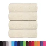 vidaXL Waschhandtücher 4-Tlg FROGN Creme 30x30 cm 100% Baumwolle
