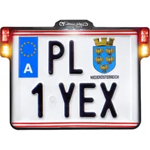 HEINZ BIKES All-In-One 2.0 Rück-/Kennzeichenhalter mit Blinker Schwarz 210 x 170 mm