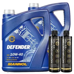 2x5l Mannol Defender Motoröl Sae 10w40+2x500ml Doctor+ester Additive: Mn7507-5 Mn9943-045pet