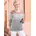 Classic Basics 3/4-Arm-Shirt Grau/Pink 48
