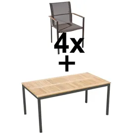 ASS Altenburger Teakholz-Set 7-tlg. Kuba-Braun