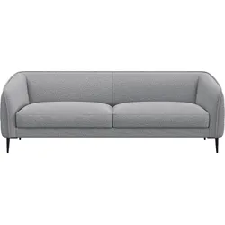 3-Sitzer FLEXLUX "Belle Designsofa, Couch, bequem durch Kaltschaum im Sitz", grau (sophisto gre), B:218cm H:74cm T:89cm, 100% Polyester, Sofas, Skandinavisches Design, In hochwertiger Verarbeitung