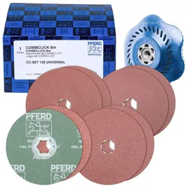 pferd tools Combiclick Fiberscheiben Set 125 mm inkl. CC-H-GT-Stützteller 42098001